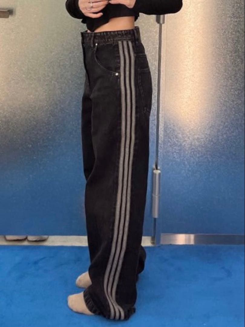 Adidas デニムワイドパンツメンズS 30インチ