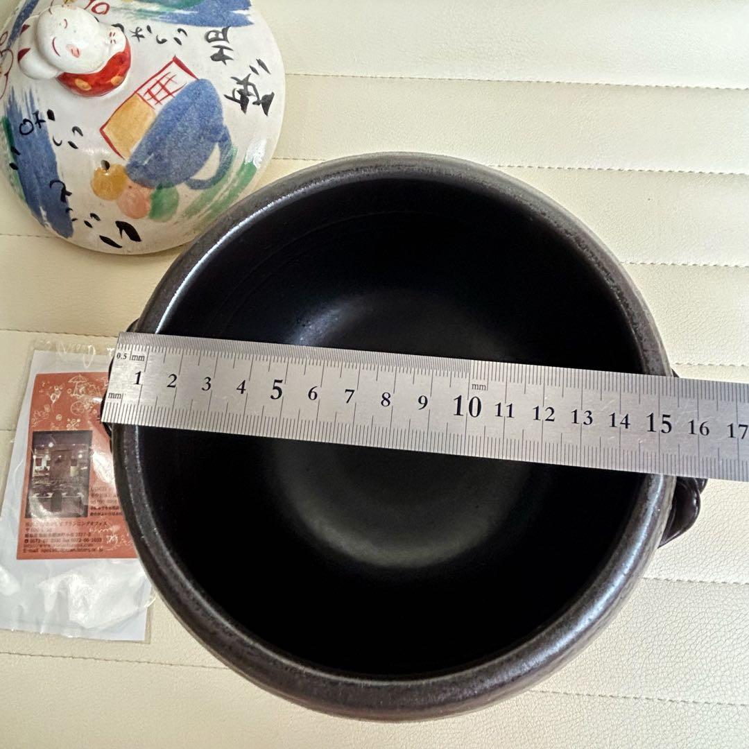 夕立窯　うさぎ　土鍋　炊飯土鍋　色絵　赤絵兎