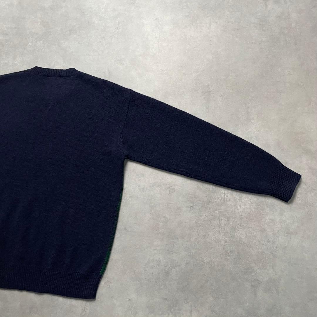 トップス 90s CHAPS RALPH LAUREN black watch knit