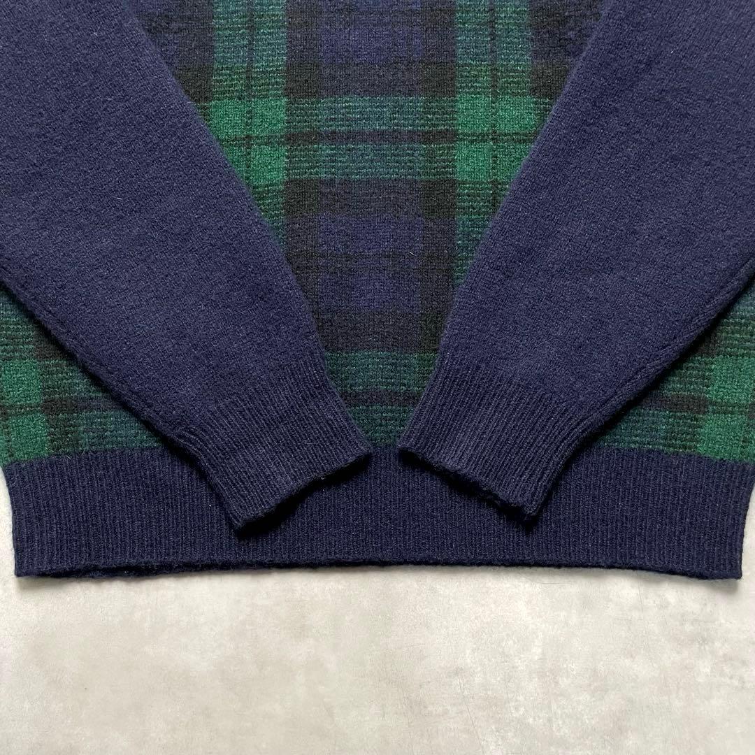 トップス 90s CHAPS RALPH LAUREN black watch knit