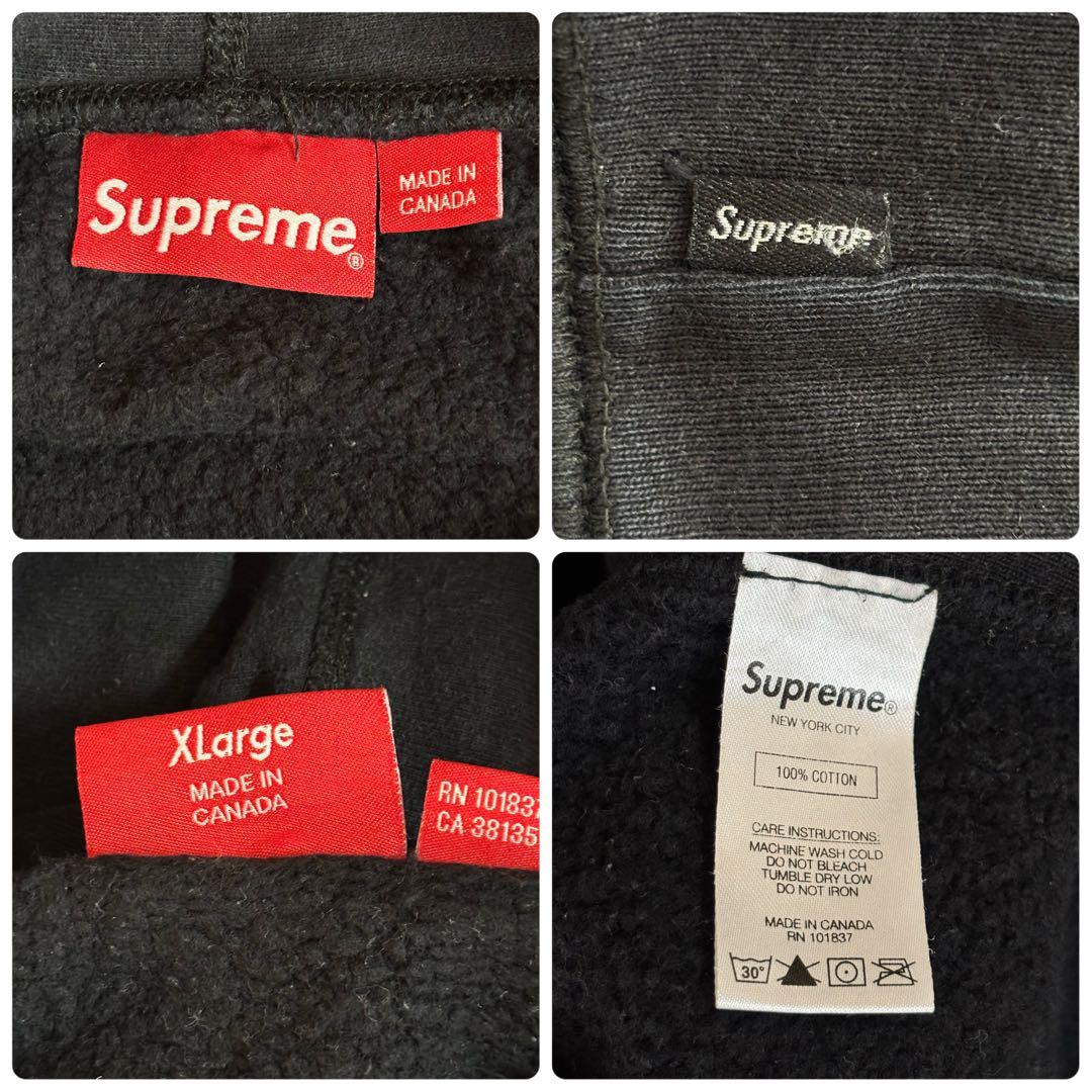 【希少XLサイズ】シュプリーム☆ミニボックスロゴ パーかーブラック　889