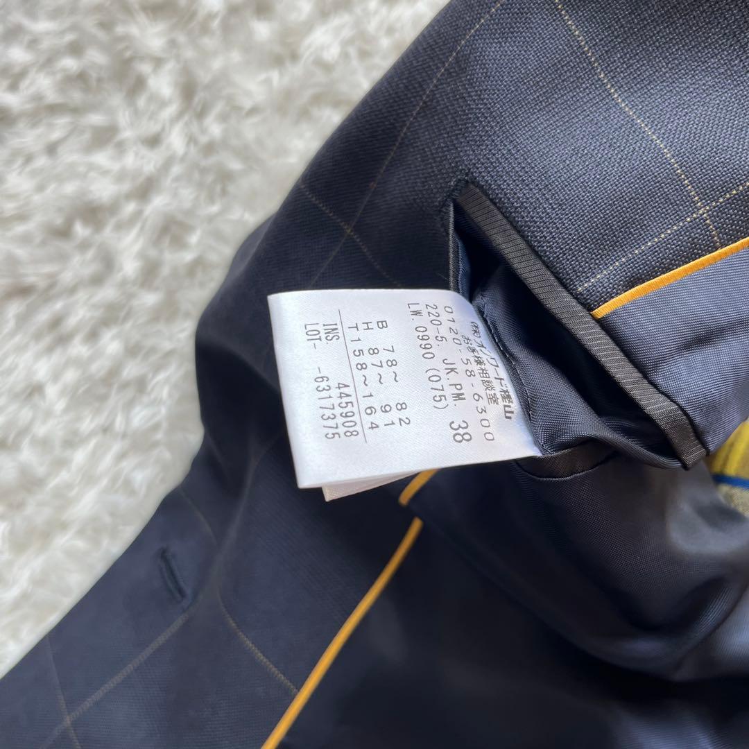 未使用級✨ポールスミスブラック 1ボタン　チェック　スーツ　セットアップ　紺　M