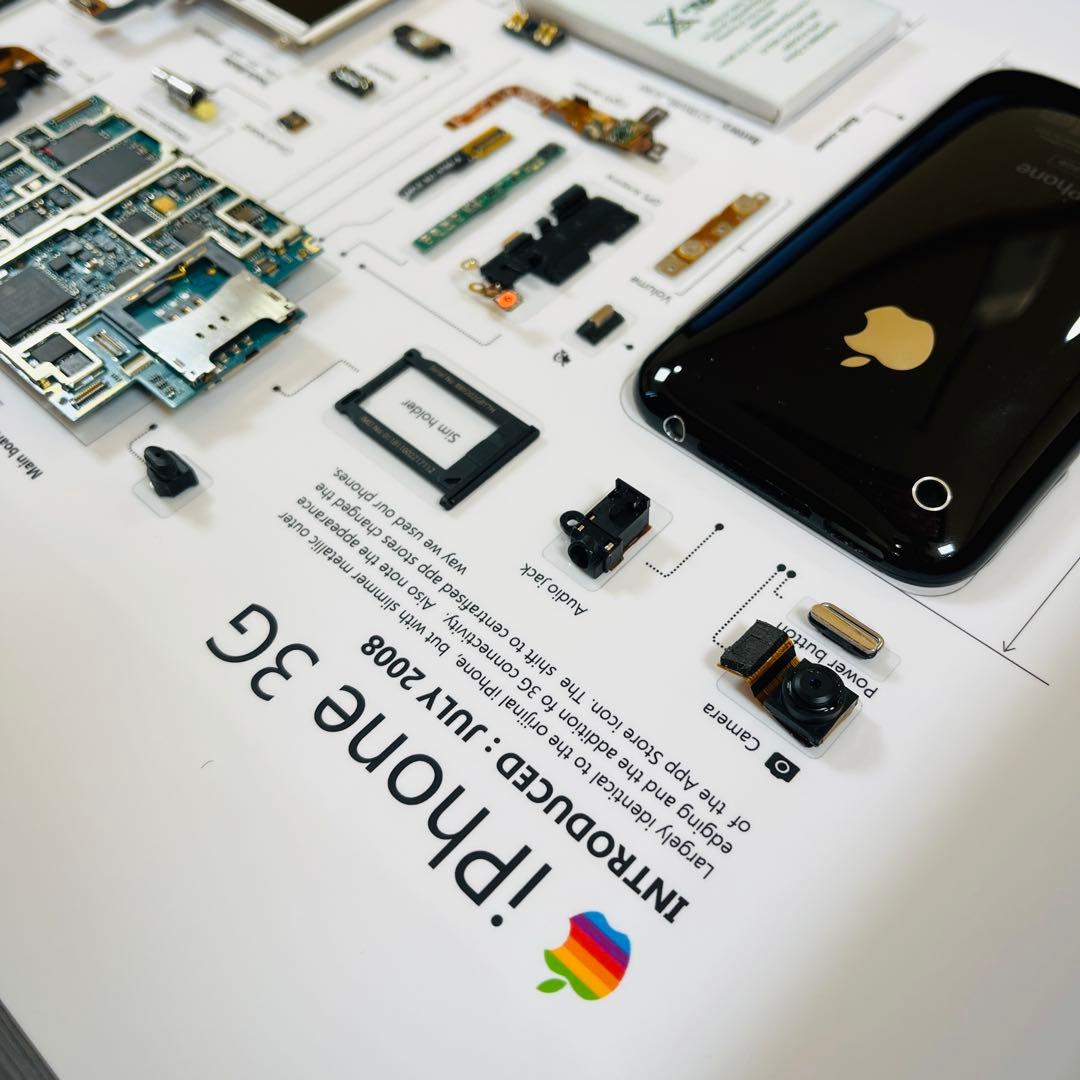 【希少端末】 iPhone 3G 標本アート ボックスフレーム仕様