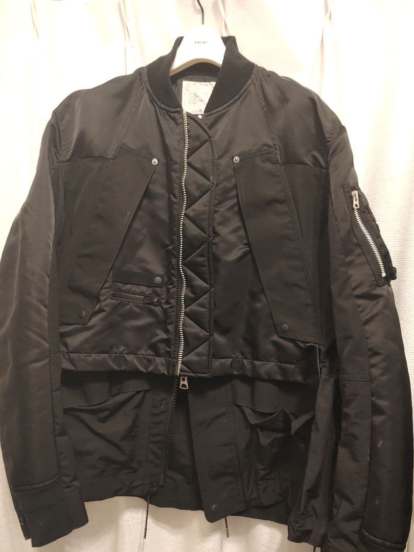 K*i様 sacai 22ss ma-1 Nylon Twill Mix Blo