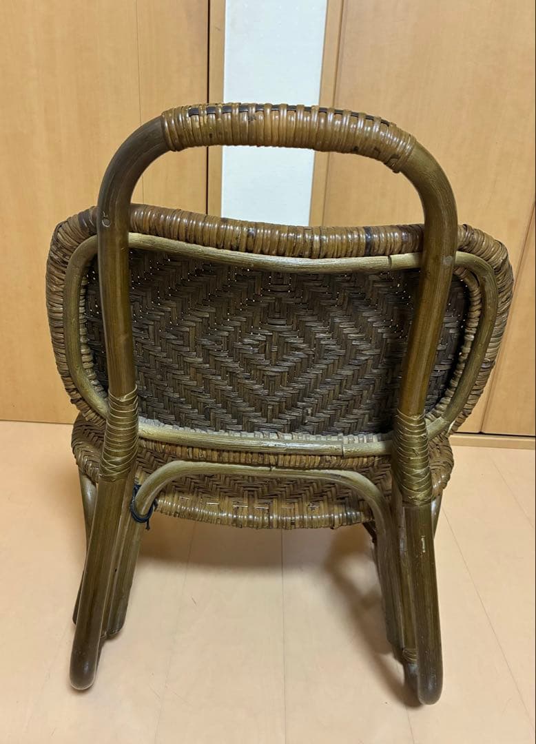 ラタン製座椅子 ブラウン