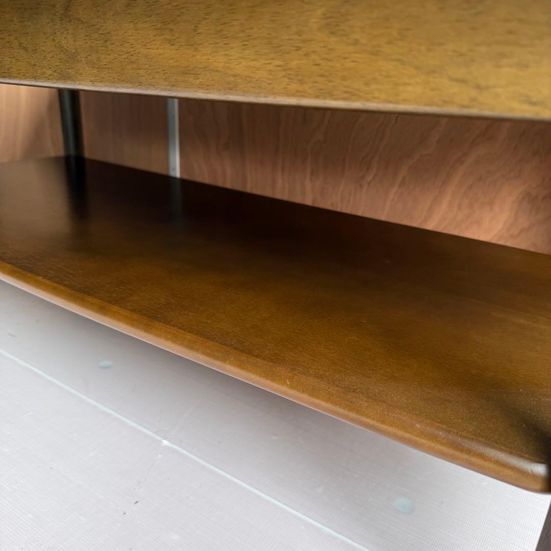 【美品】カリモク ローテーブル TT3500NW 天板綺麗 木製棚付き