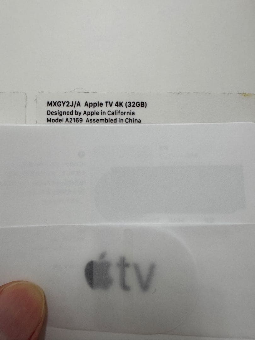 Apple TV 4K 32GB 第2世代　MXGY2J/A