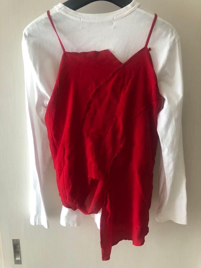 コムデギャルソン　後染めキャミソール　ジョーゼット　ねじれ