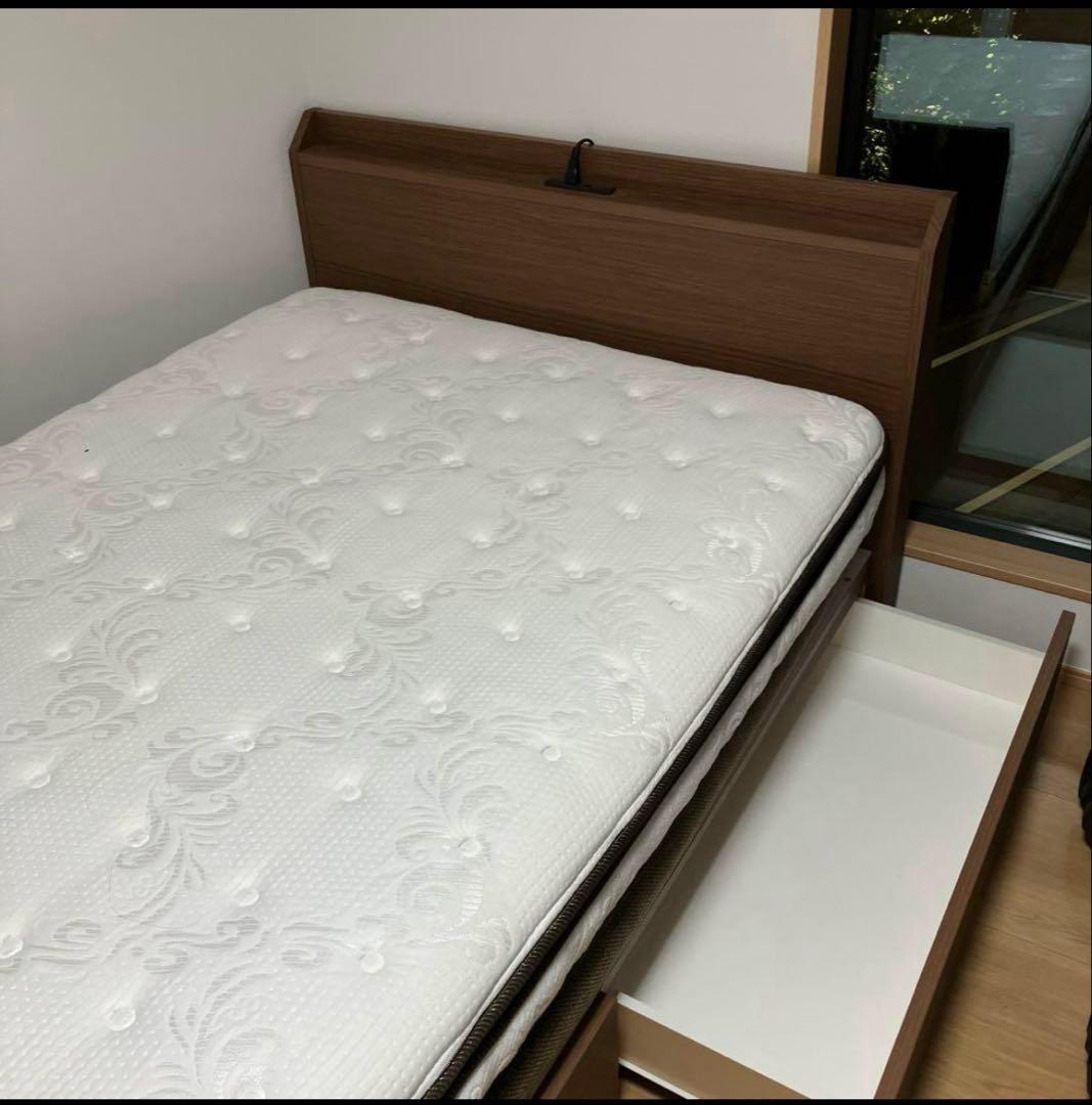 ニトリセミダブルマットレスNスリープH-CRベッドフレーム付き