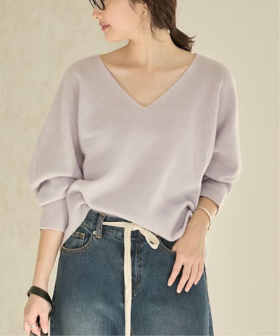 みい美品Plage 2WAY ラグラン Back V プルオーバー