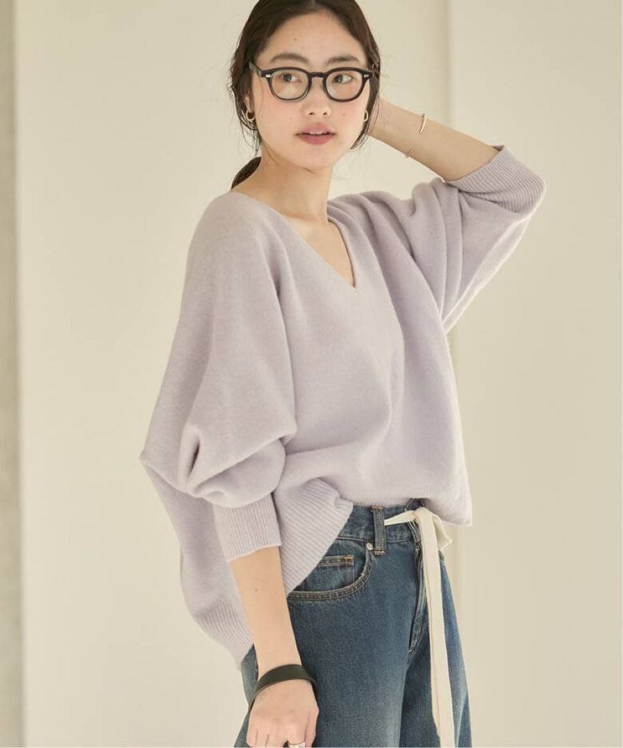 みい美品Plage 2WAY ラグラン Back V プルオーバー