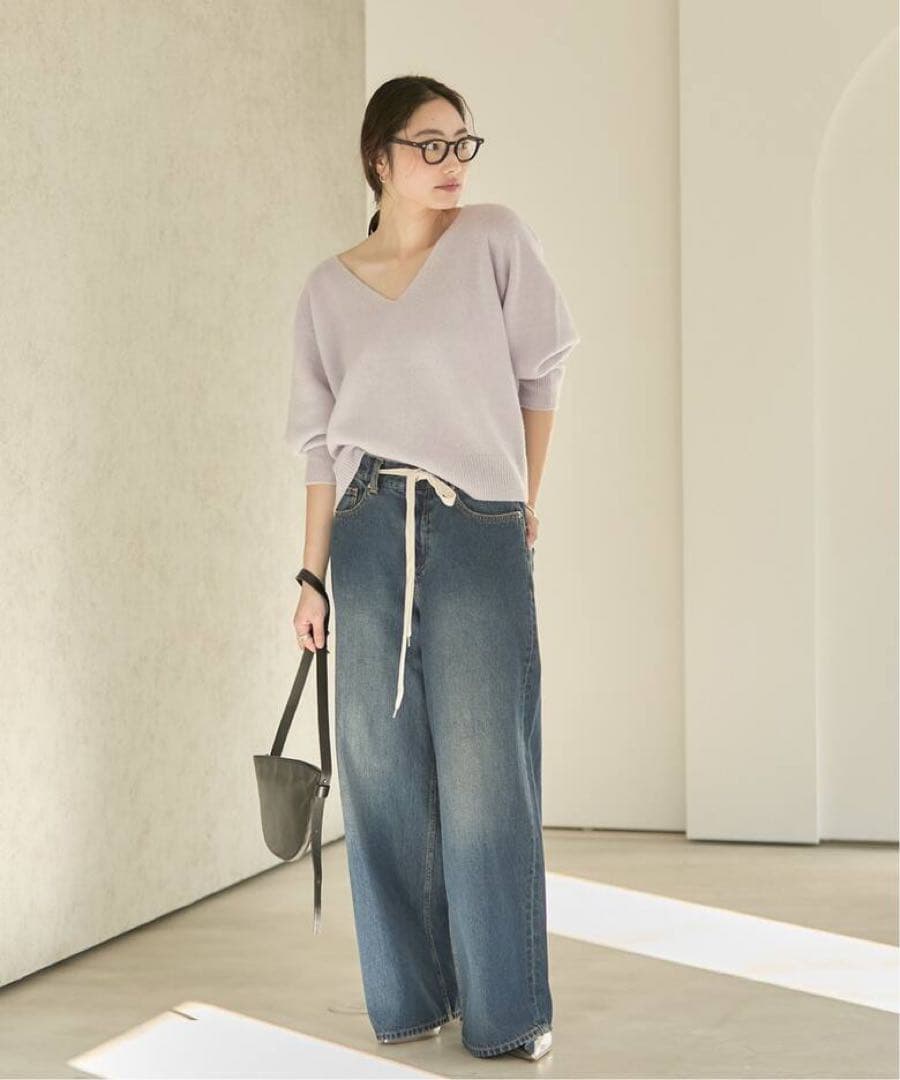 みい美品Plage 2WAY ラグラン Back V プルオーバー