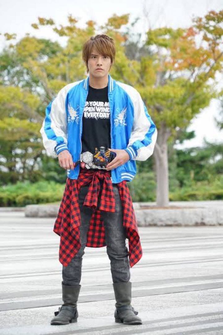 Hoshihime 星姫 スカジャン 青 鷹 龍 刺繍 万丈龍我