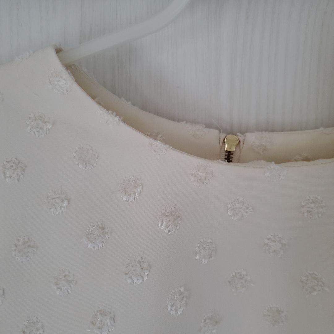 NOLLEY'S sophi ドットカットジャガードペプラムブラウス ブラウス