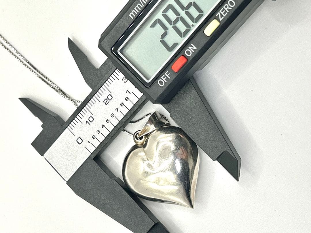 ビンテージ　パフィーハートネックレス　スウィートハートジュエリー　925