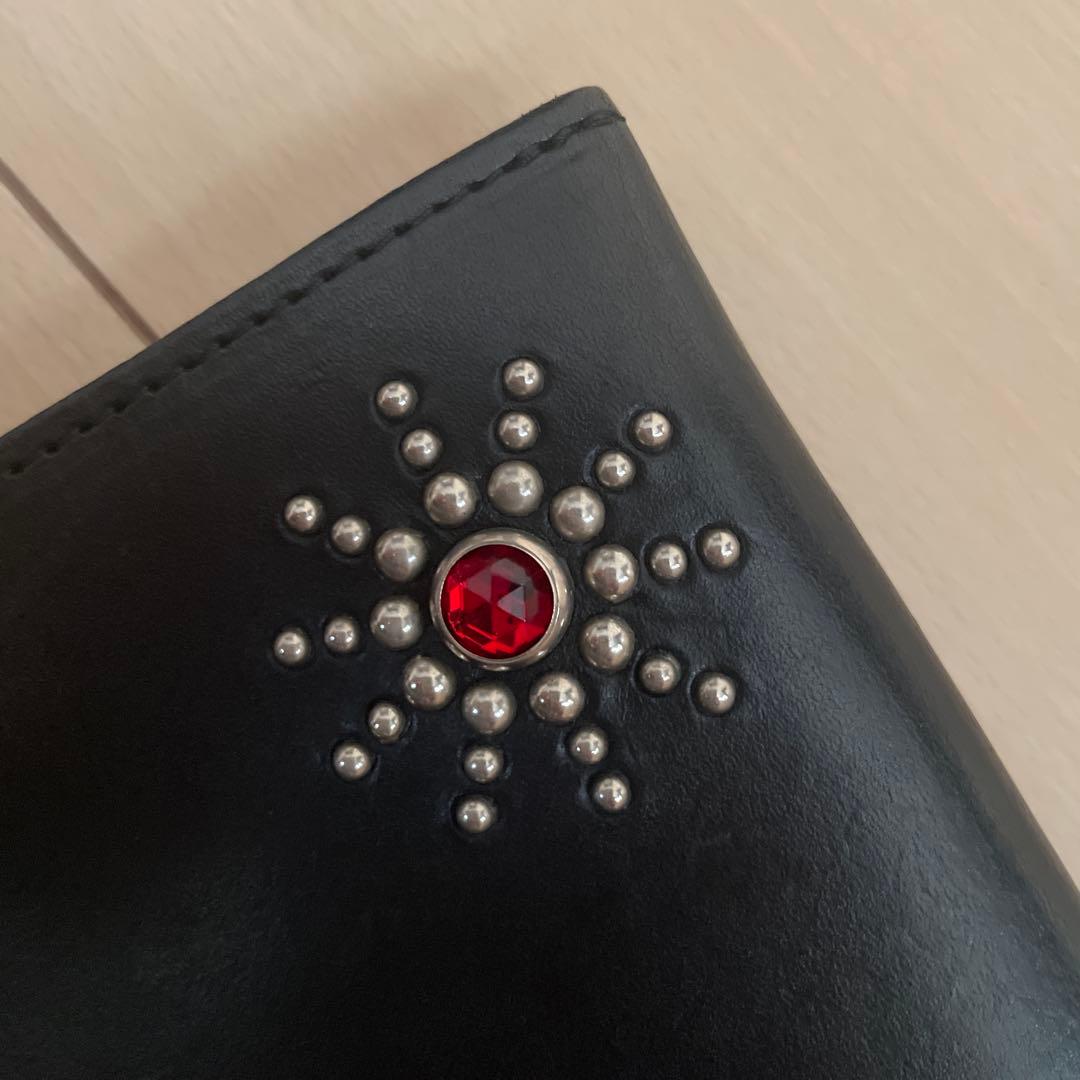 【美品】HTC ロングウォレット スタッズ付き ブラック MADE IN USA