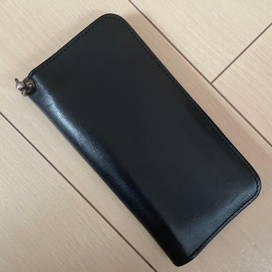 【美品】HTC ロングウォレット スタッズ付き ブラック MADE IN USA