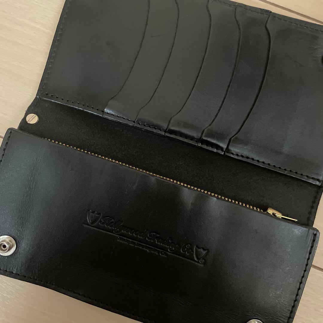 【美品】HTC ロングウォレット スタッズ付き ブラック MADE IN USA