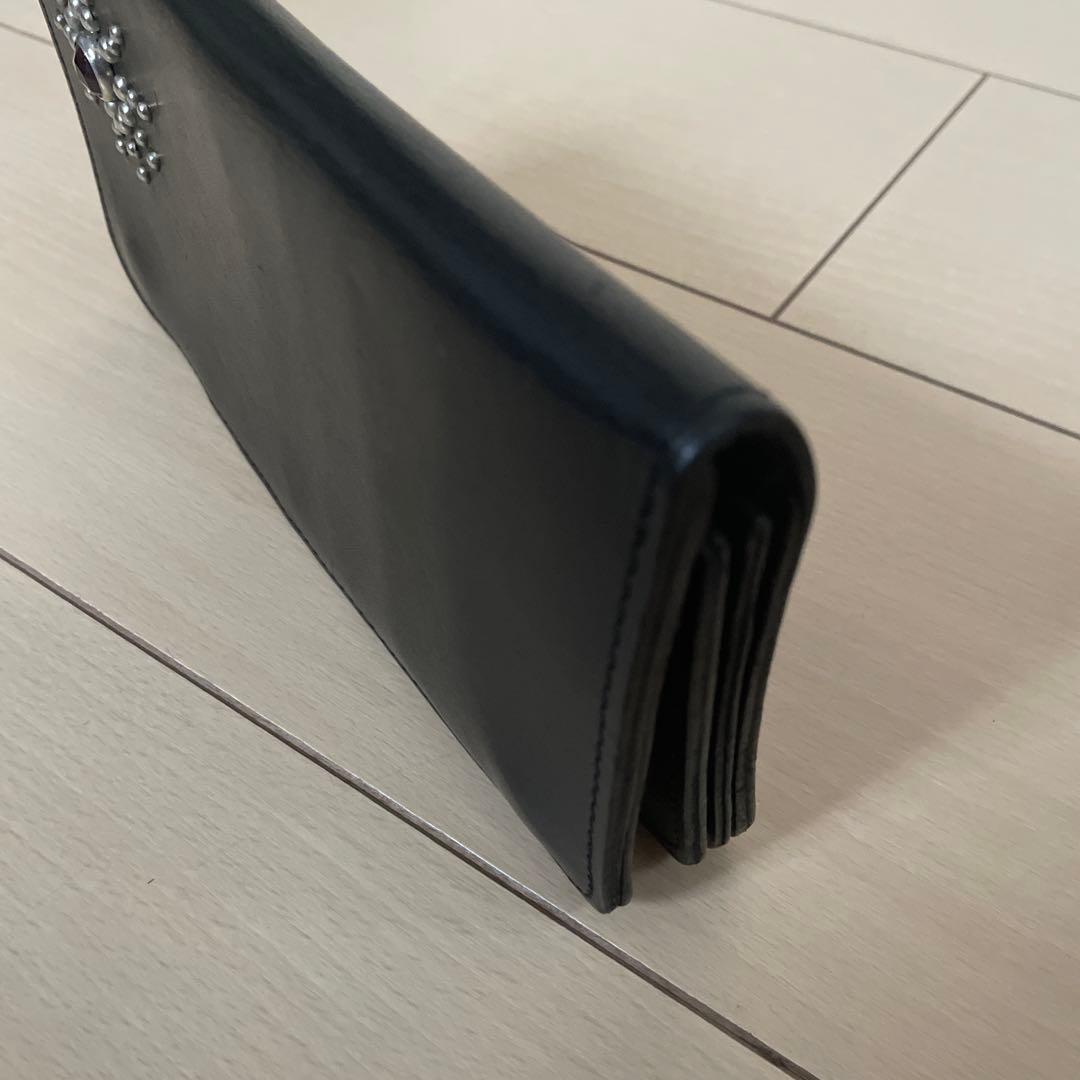 【美品】HTC ロングウォレット スタッズ付き ブラック MADE IN USA