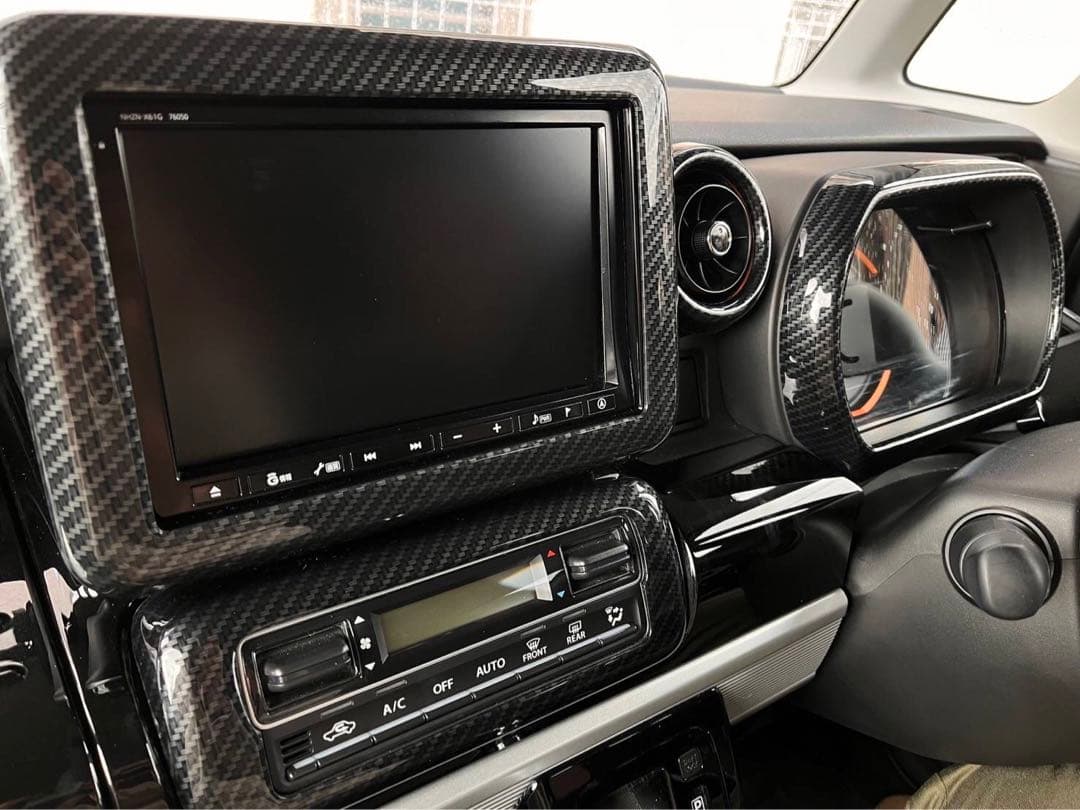 スペーシア　インテリアパネル　４点セット　カーボンルック　スペーシアギア