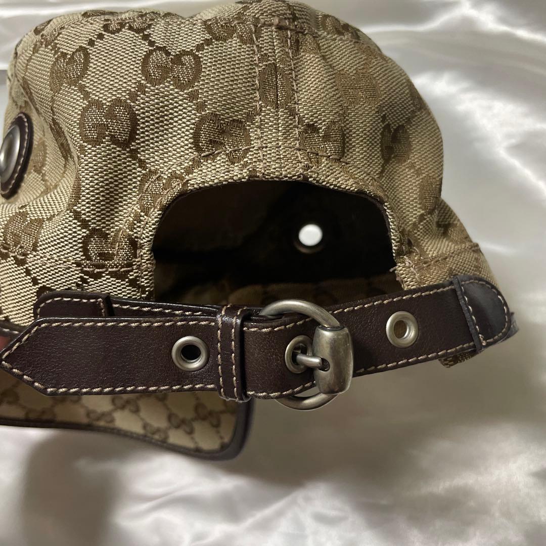 希少　XLサイズ　GUCCI グッチ　GGキャンバス　ワークキャップ　イタリア製