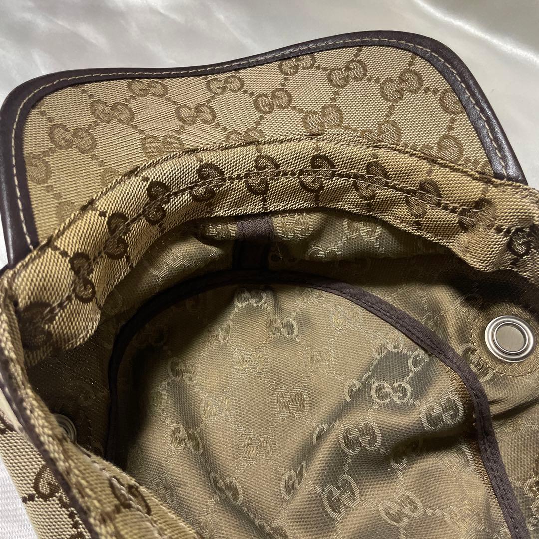 希少　XLサイズ　GUCCI グッチ　GGキャンバス　ワークキャップ　イタリア製