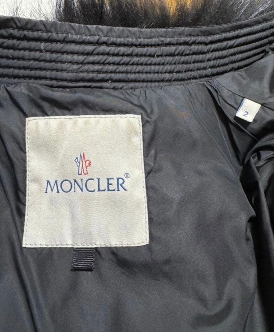 MONCLER モンクレール CHAMPS ダウン 黒 2 M-Lファー希少