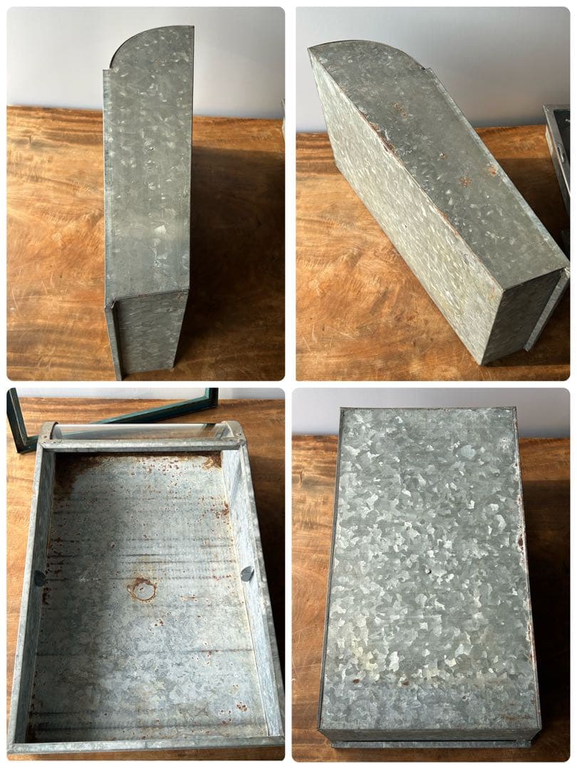 アンティーク　Rガラスケース　ディスプレイ　駄菓子屋　レトロ　ブリキケース　大正