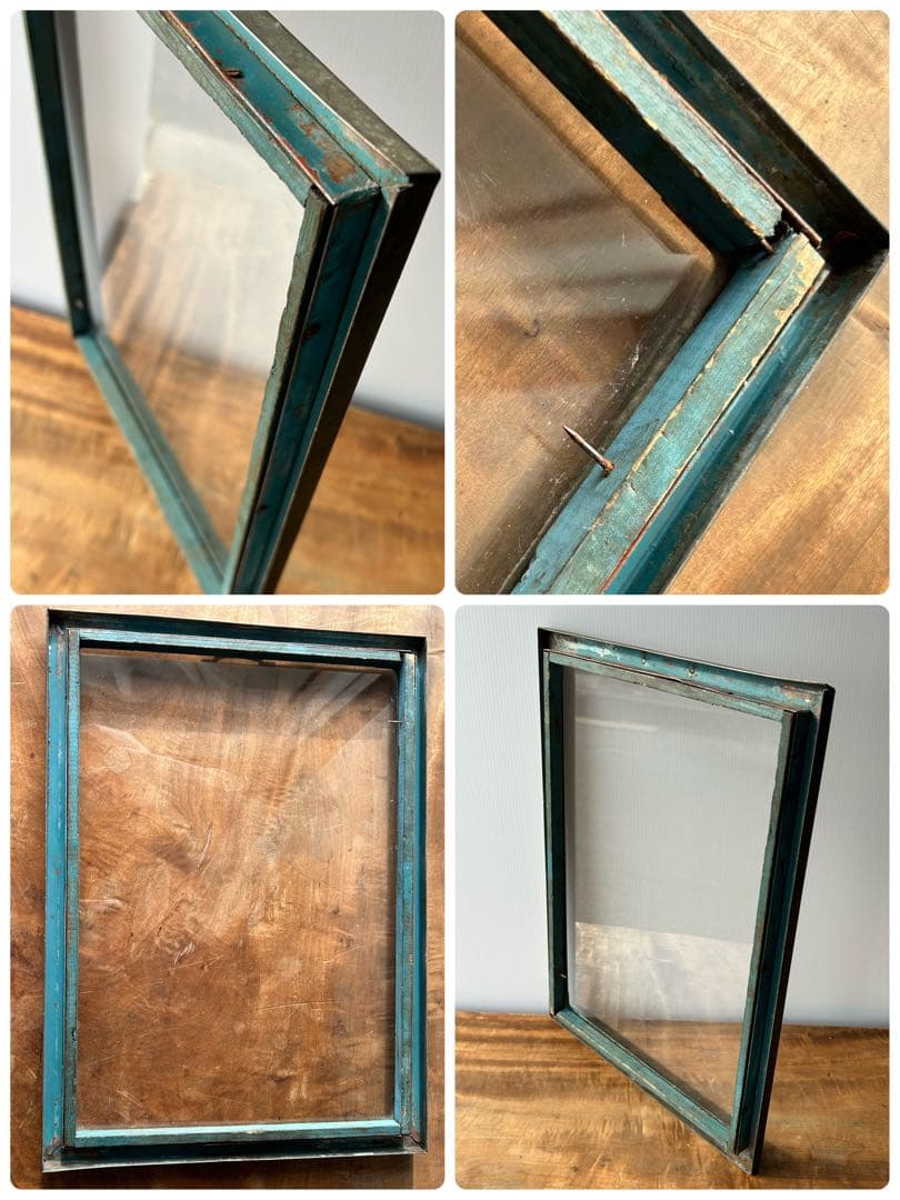 アンティーク　Rガラスケース　ディスプレイ　駄菓子屋　レトロ　ブリキケース　大正