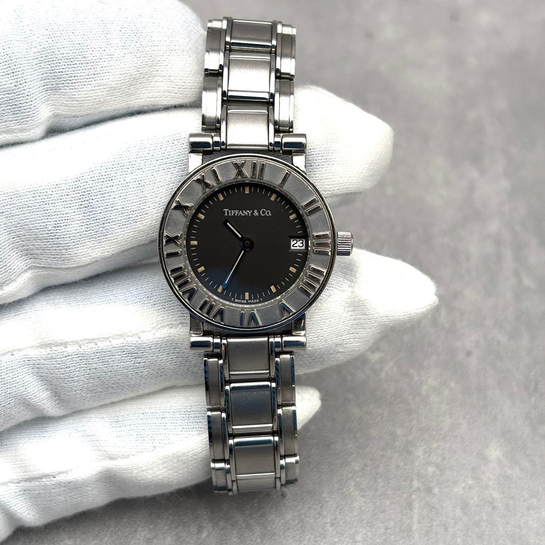 ✨美品　稼働✨ティファニー　アトラス　ローマンベゼル　デイト　2針　コマ　箱付き