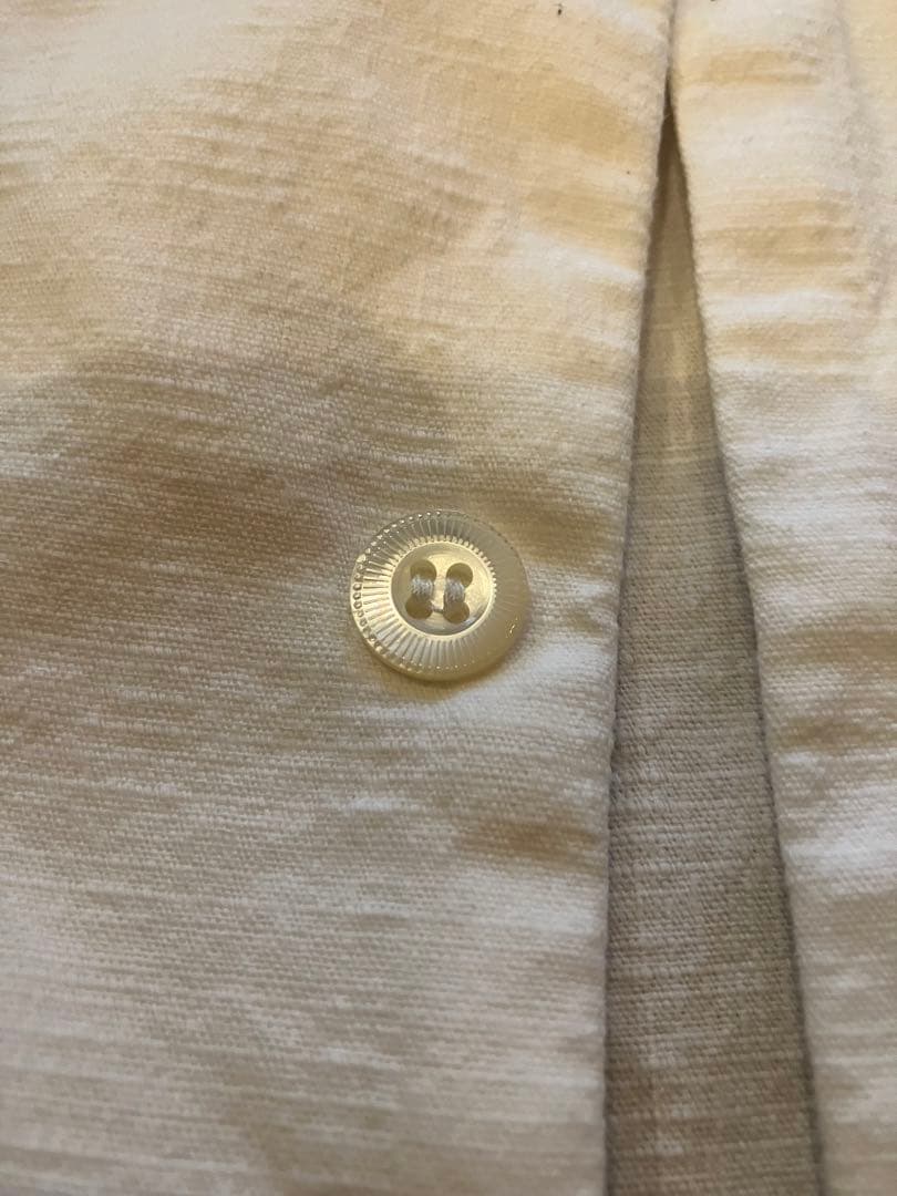 calee キャリー　ノーカラーシャツ　ホワイト　美品　S