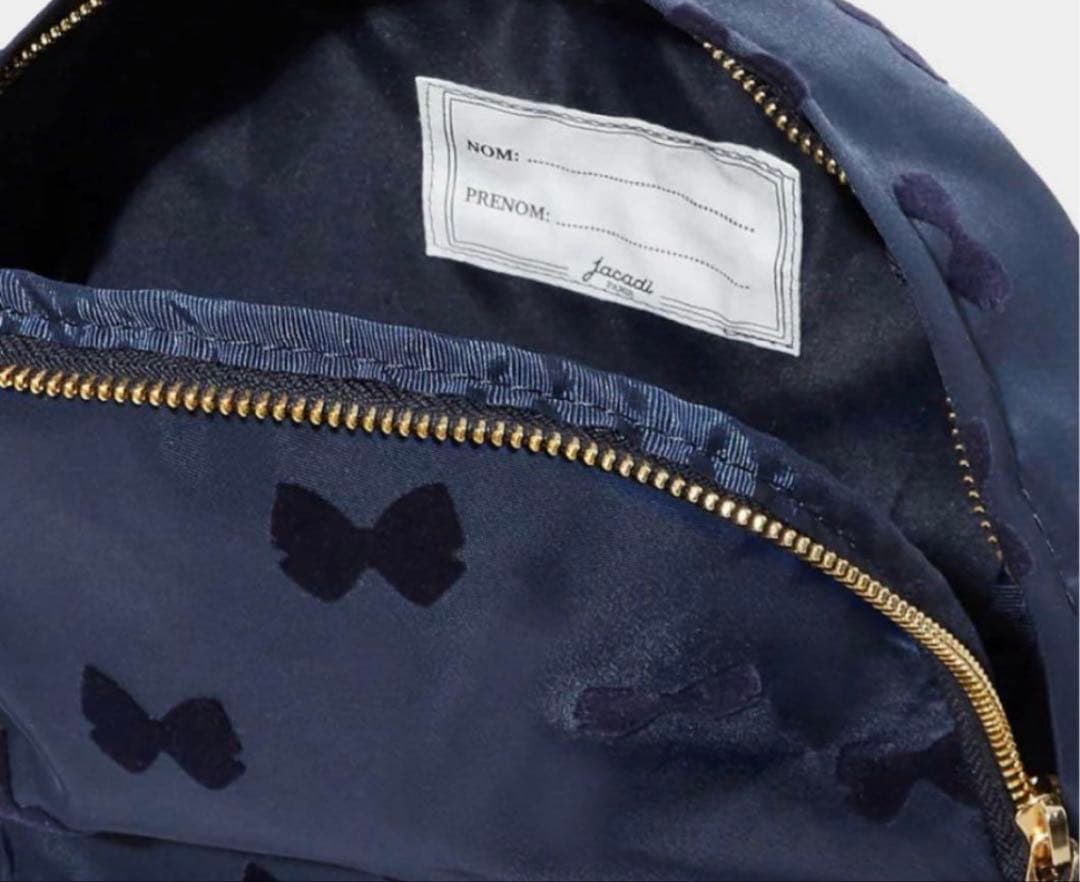 ジャカディ　Jacadi リボン ネイビーリュック　ケイトスペード