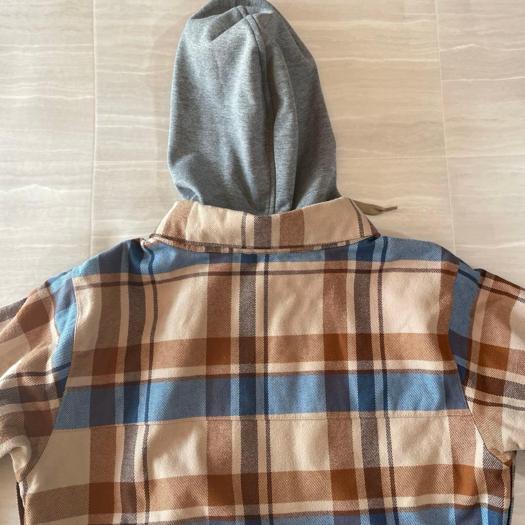 BURTON スノーボードウェア S チェック パーカー 重ね着風