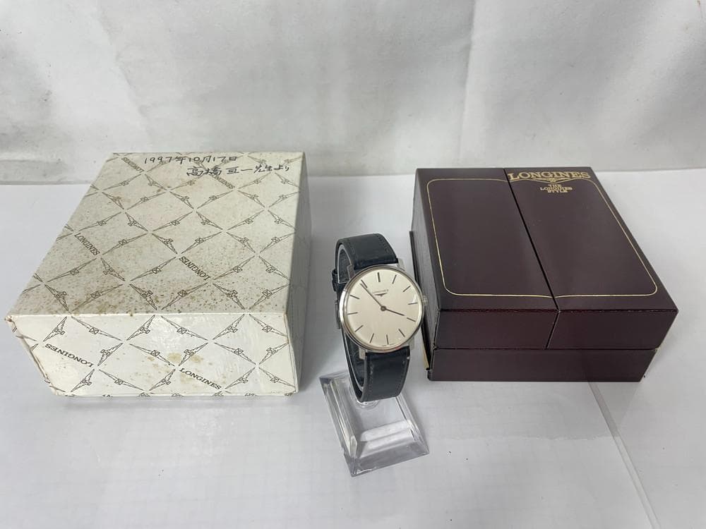 ◆LONGINES ロンジン メカニカル 手巻き シルバー 腕時計　08190