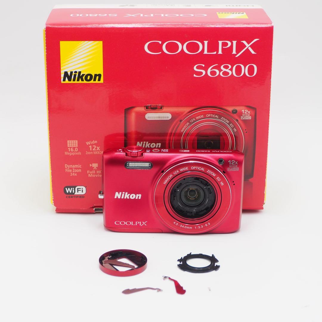 Nikon COOLPIX S6800 赤 ジャンク品 撮影は可能。