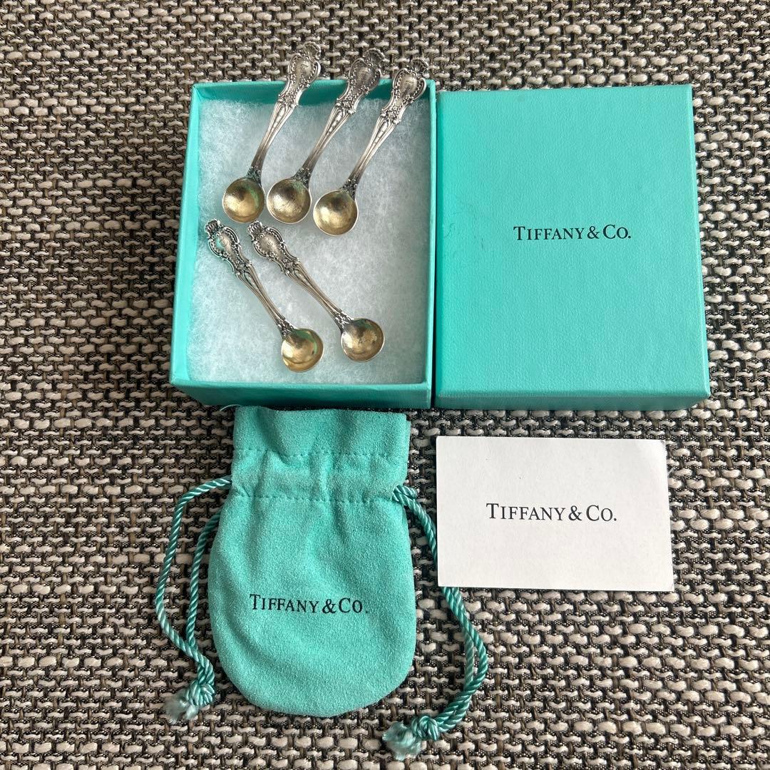 Tiffany & Co. アンティーク　純銀製　ソルトスプーン 5本セット