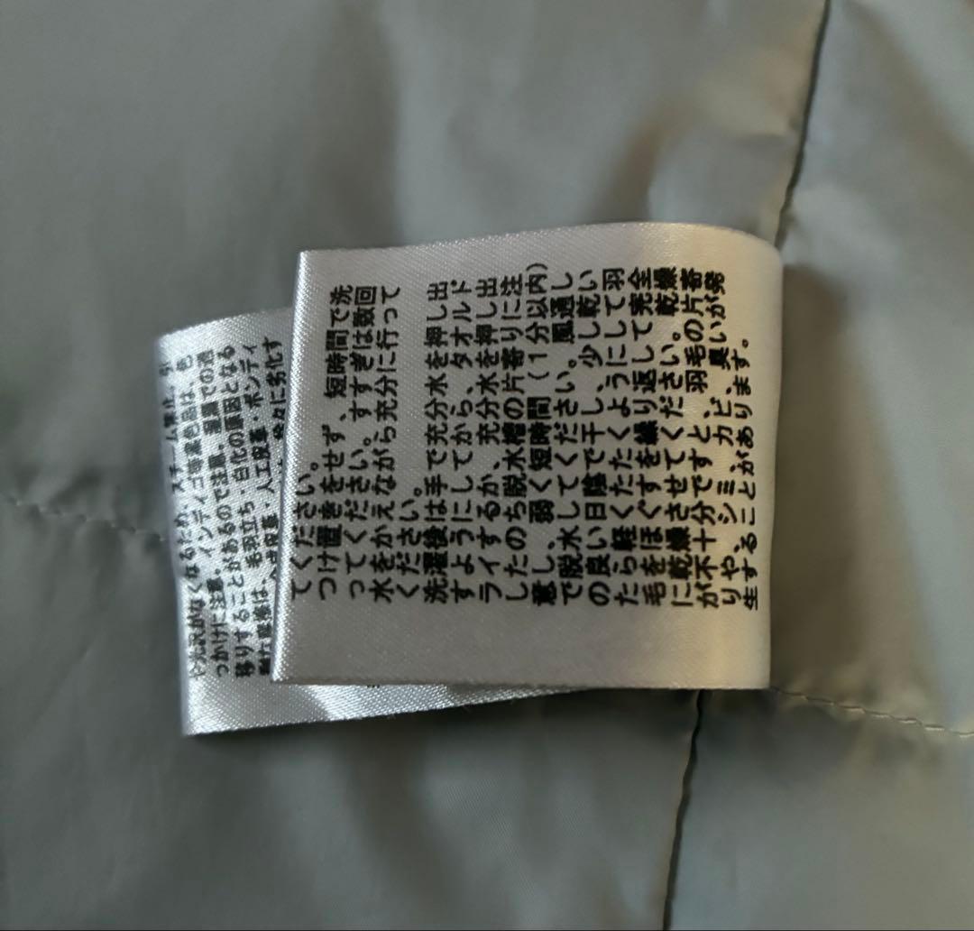 極美品UNTITLED水色フード付きホワイトダックダウンロングコートXL ~3L