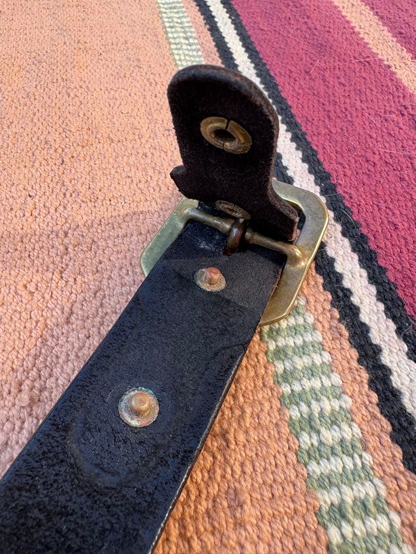 HIDE AND SEEK × HTC BLACKレザー スタッズベルト 36