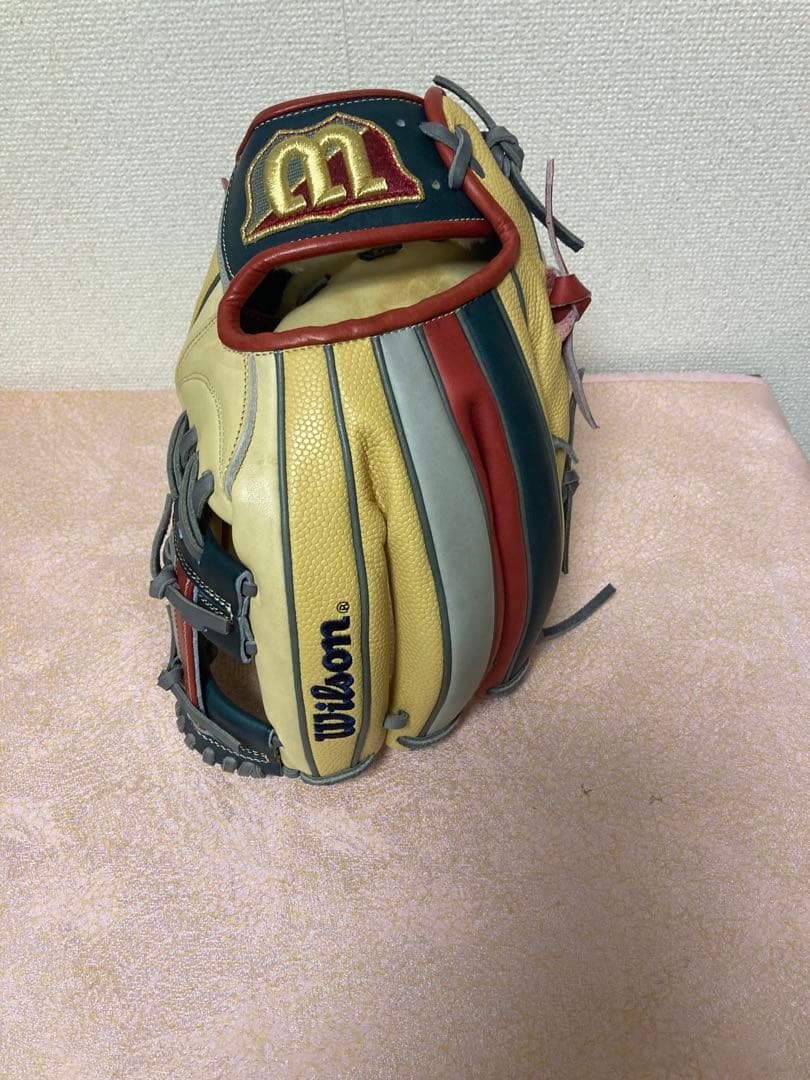 Wilson 軟式グローブ M型 レッド/イエロー/ブルー　87型　未使用