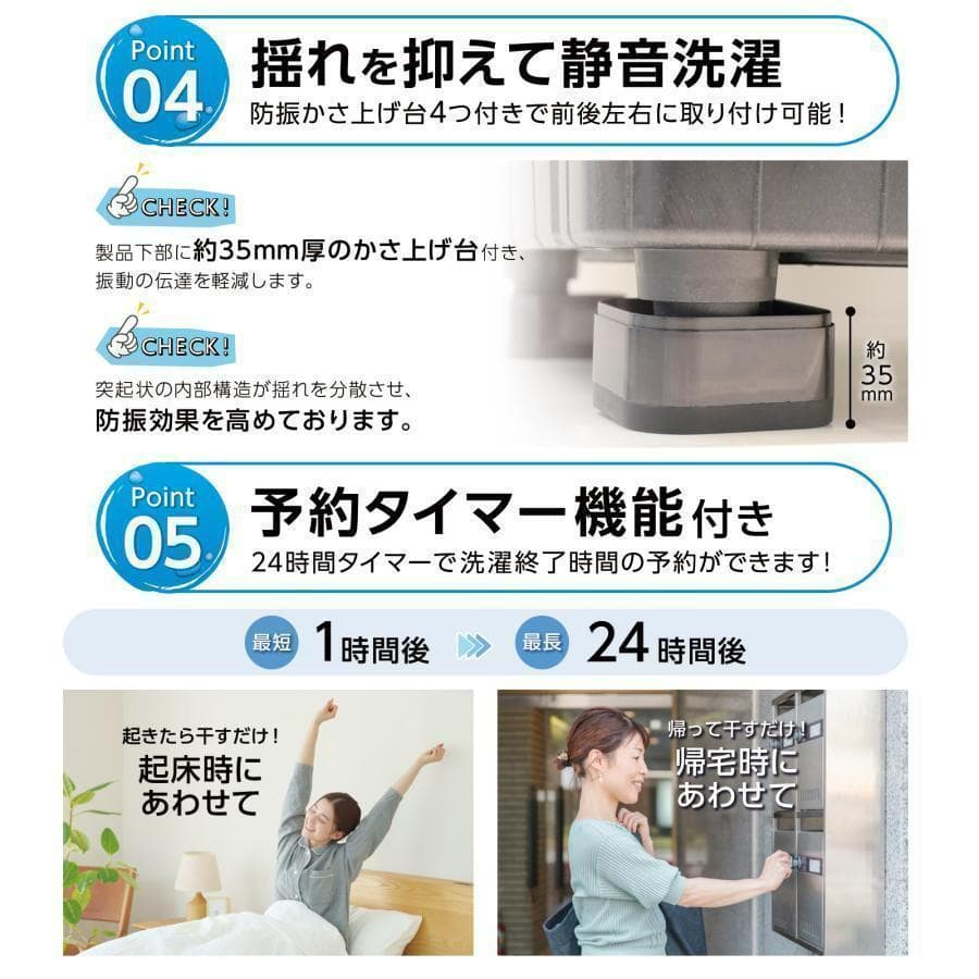 新品＊全自動 洗濯機4.5kg縦型 風乾燥機付き コンパクト 小型