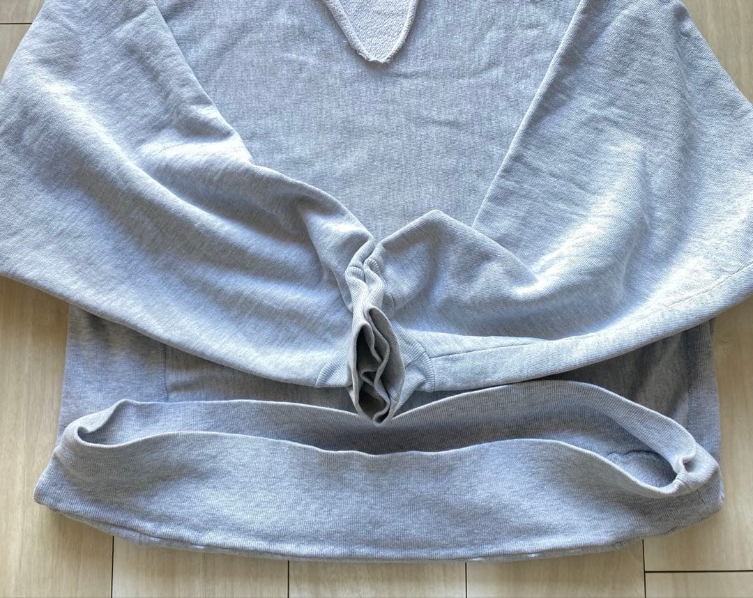 レア 80s リバースウィーブ USA 完全目無し グレー XL カットオフ