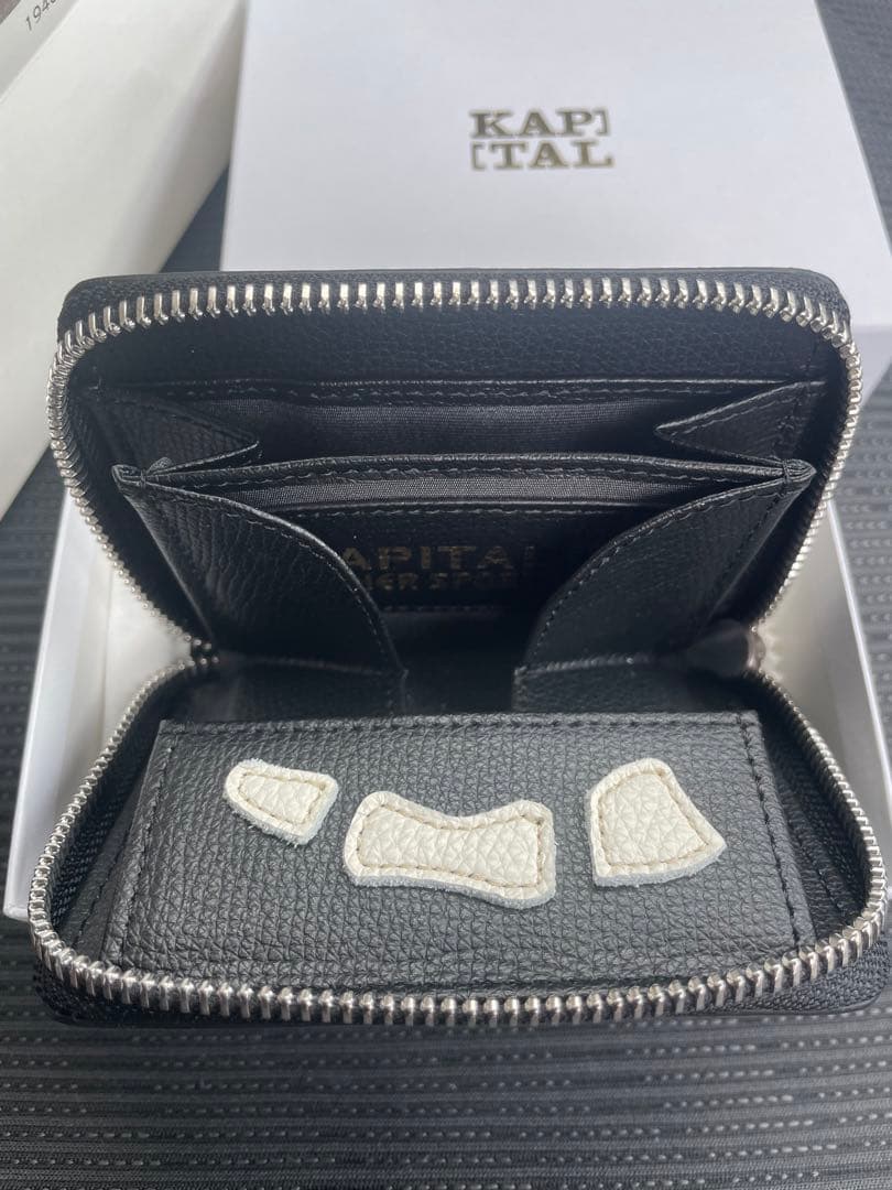 Kapital Bone レザー ウォレット黒 財布 ボーン 骨