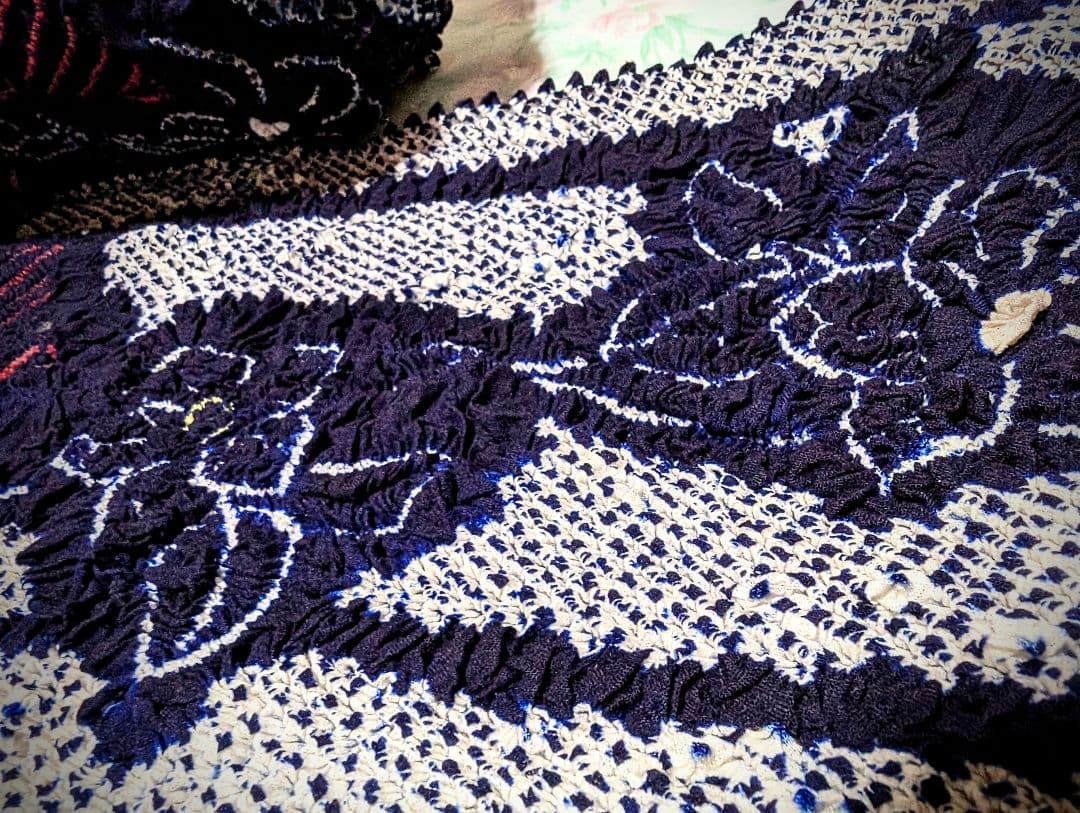 [０１]有松鳴海絞り浴衣/反物/新品未仕立て/藍染/純国産日本製/伝統工芸品