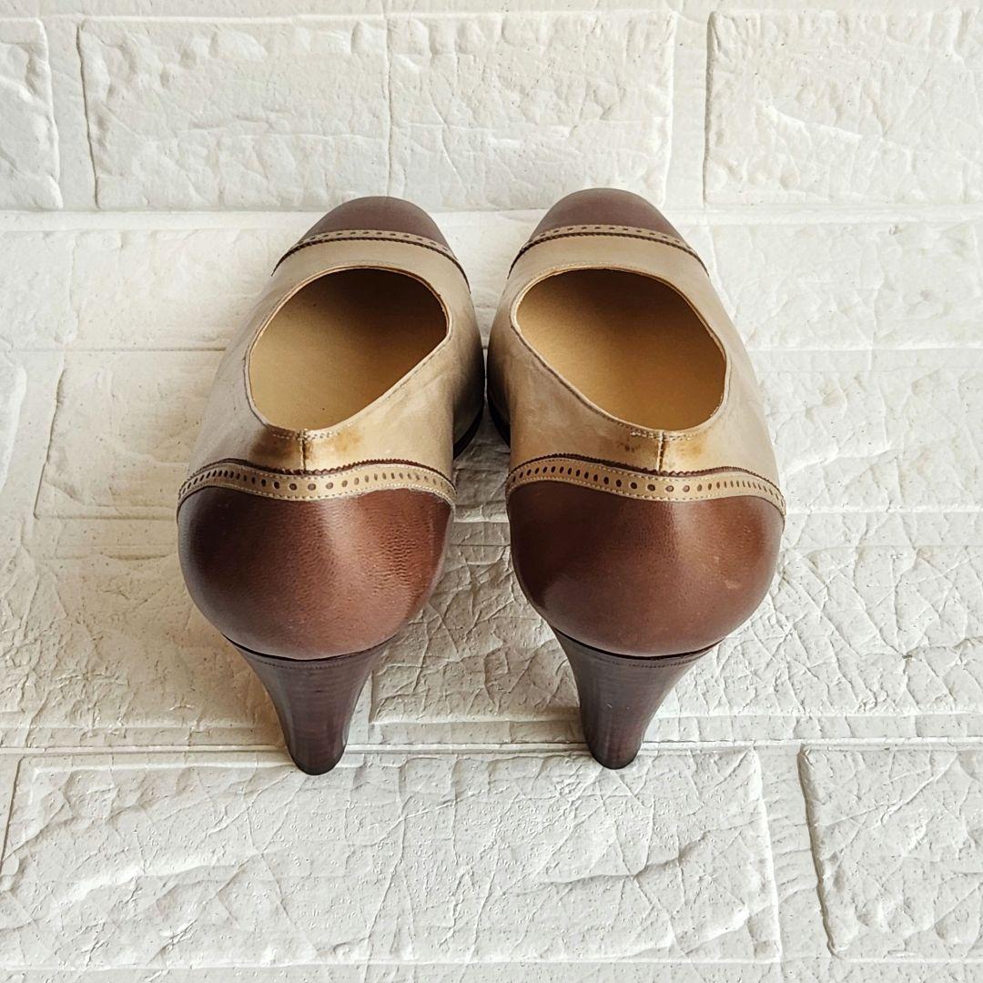 ✨極美品✨タニノクリスチー バイカラーパンプス　37B　ITALY