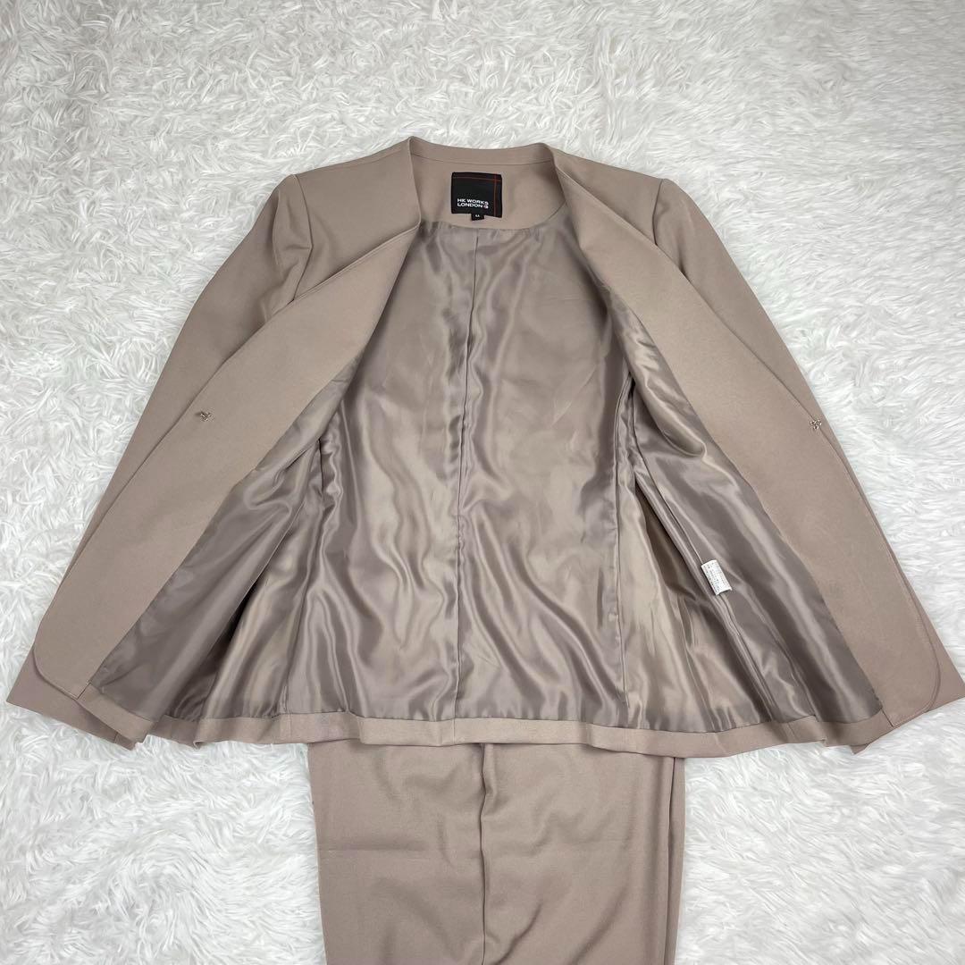 超極美品✨エイチケーワークスロンドン✨XL✨ノーカラーセットアップ✨セレモニー茶