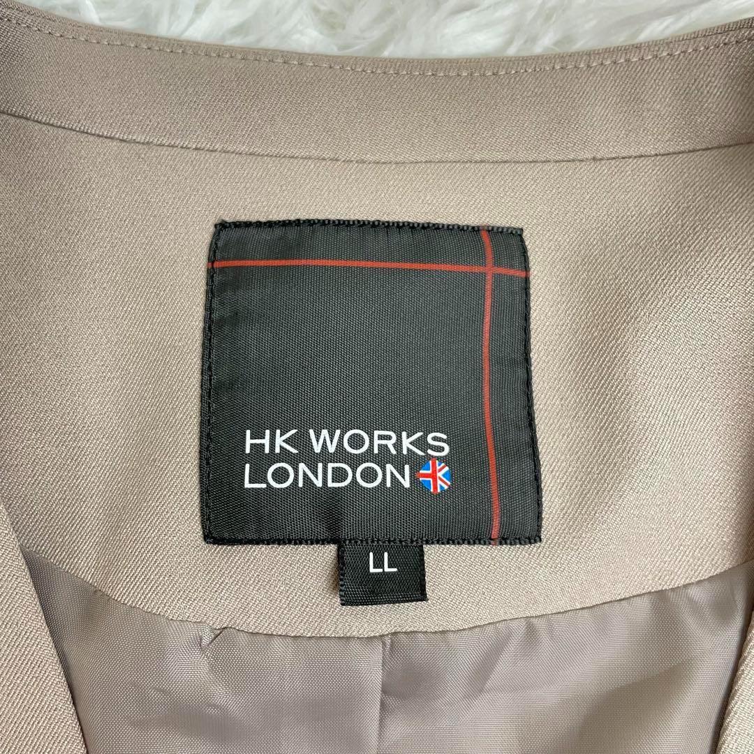 超極美品✨エイチケーワークスロンドン✨XL✨ノーカラーセットアップ✨セレモニー茶