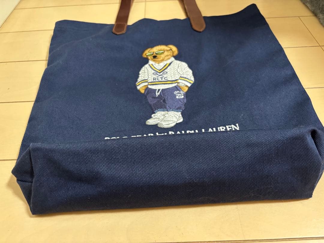 ポロ ラルフローレン トートバッグ ポロベアー ユニセックス ネイビー