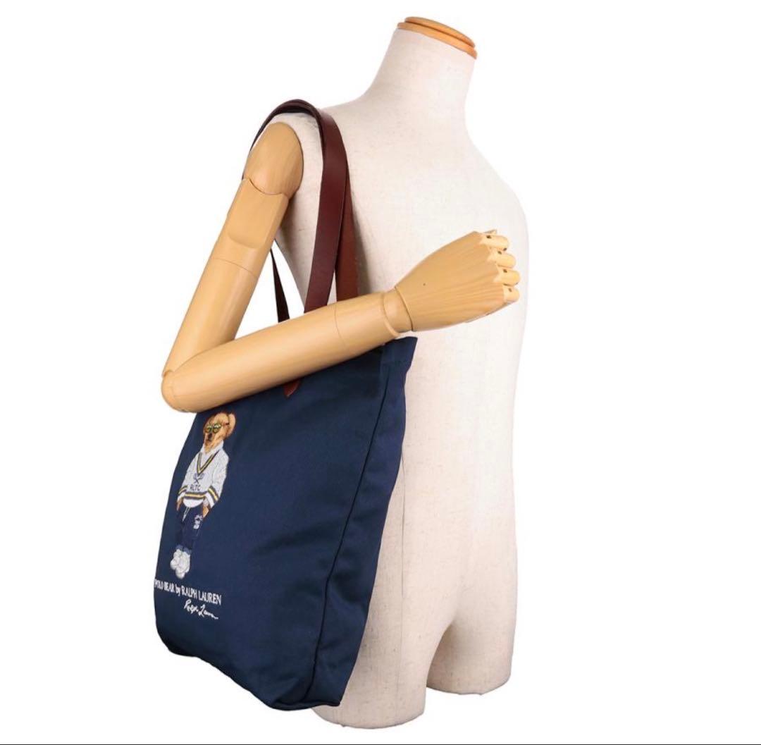 ポロ ラルフローレン トートバッグ ポロベアー ユニセックス ネイビー