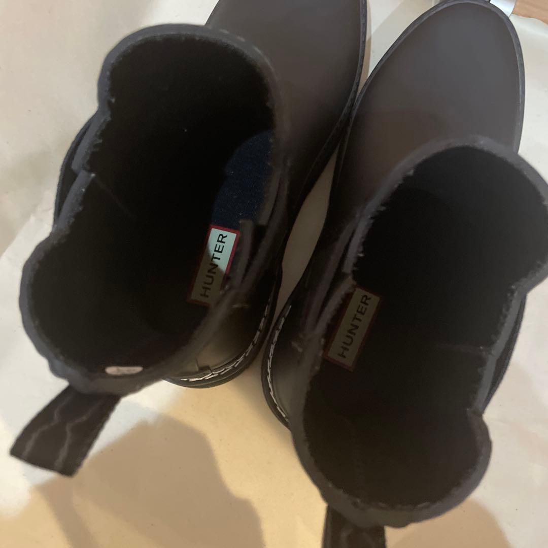 美品　HUNTER ハンター　リファインドステッチ チェルシーブーツ　黒　UK5