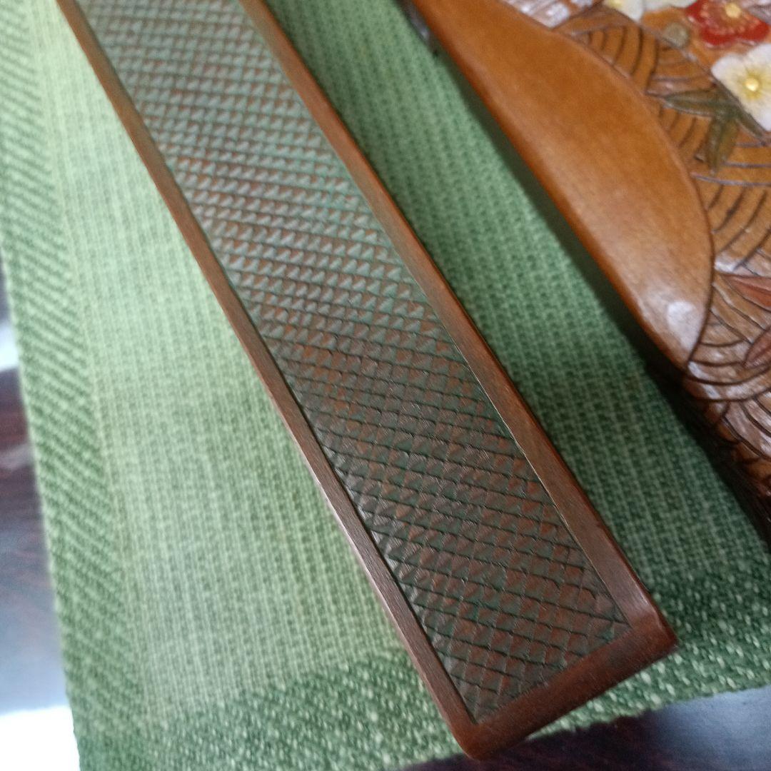 日光彫り短冊箱　束ね熨斗(小花)　値下げ